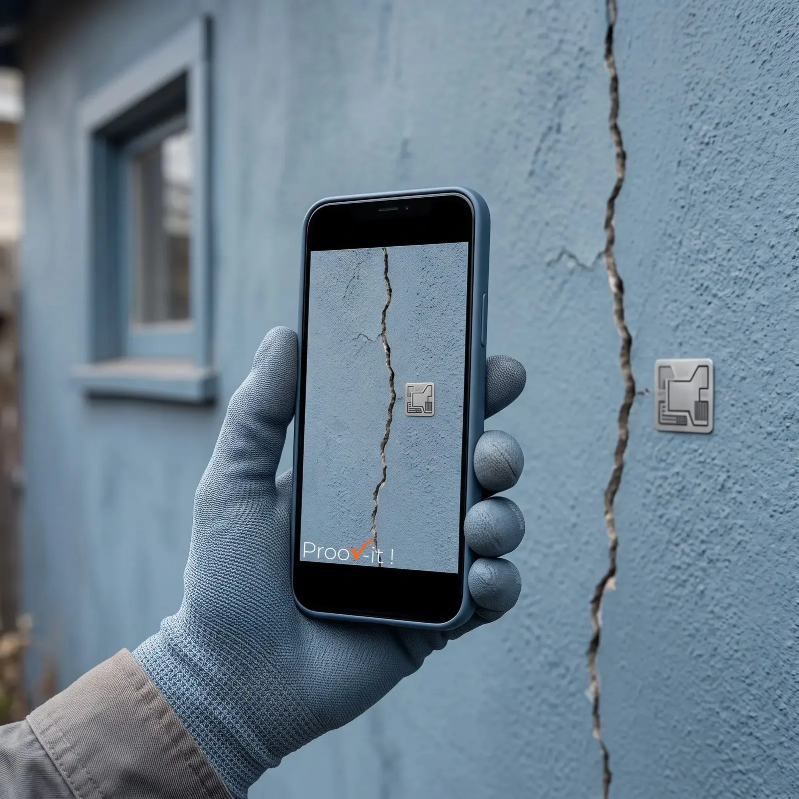 Constat d’une fissure avec l’application Proov-it